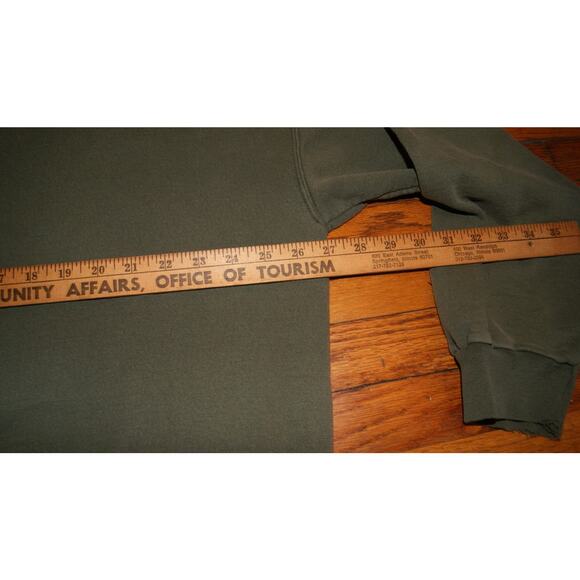 Vintage 90s Starter Faded Dark Green XL Crewneck Sweatshirt Embroider Logo - Picture 6 of 11